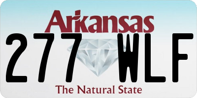 AR license plate 277WLF