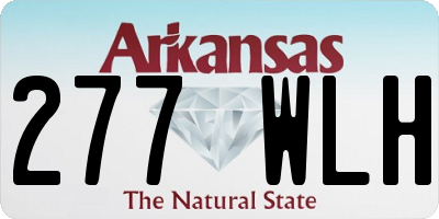 AR license plate 277WLH