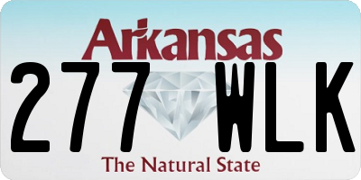 AR license plate 277WLK