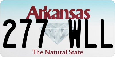 AR license plate 277WLL