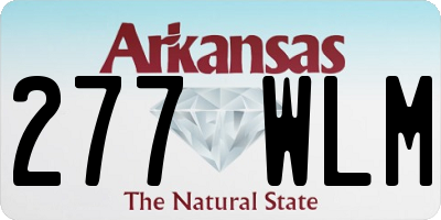 AR license plate 277WLM