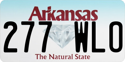 AR license plate 277WLO
