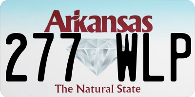 AR license plate 277WLP