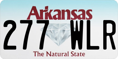 AR license plate 277WLR