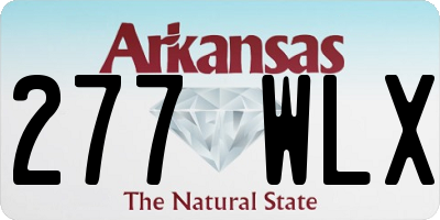 AR license plate 277WLX