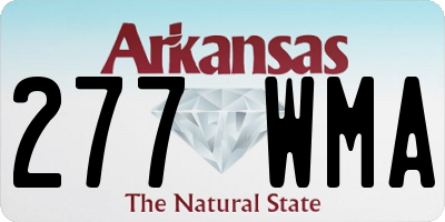 AR license plate 277WMA