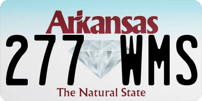 AR license plate 277WMS