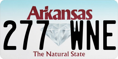 AR license plate 277WNE