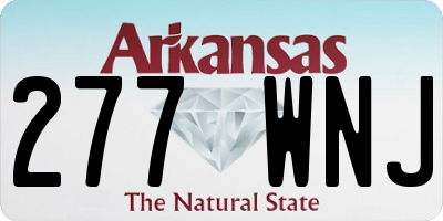 AR license plate 277WNJ