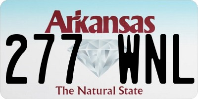 AR license plate 277WNL
