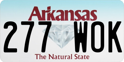 AR license plate 277WOK