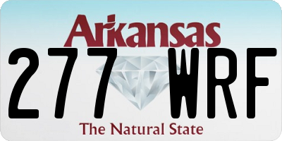AR license plate 277WRF