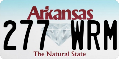 AR license plate 277WRM