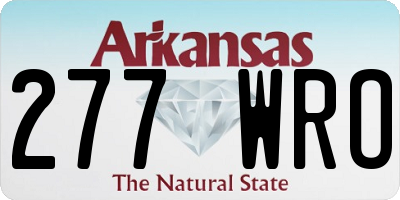 AR license plate 277WRO