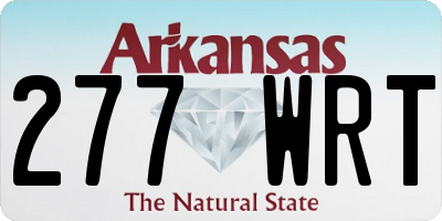 AR license plate 277WRT