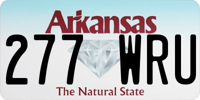 AR license plate 277WRU