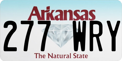AR license plate 277WRY