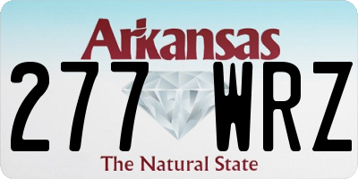 AR license plate 277WRZ