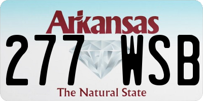 AR license plate 277WSB