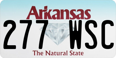 AR license plate 277WSC