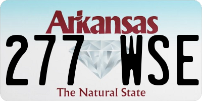 AR license plate 277WSE