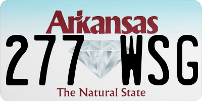 AR license plate 277WSG