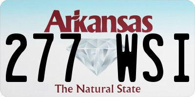 AR license plate 277WSI