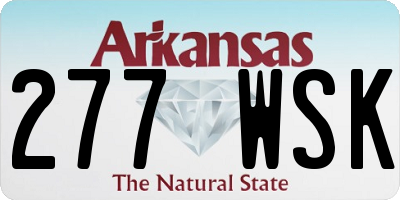 AR license plate 277WSK