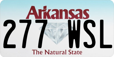AR license plate 277WSL