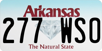 AR license plate 277WSO