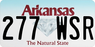 AR license plate 277WSR