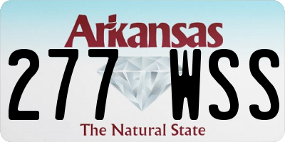 AR license plate 277WSS