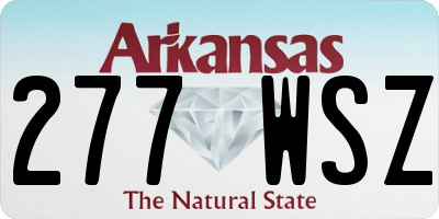 AR license plate 277WSZ