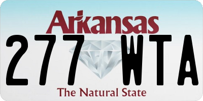 AR license plate 277WTA