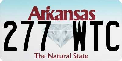 AR license plate 277WTC