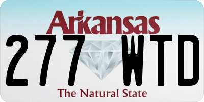 AR license plate 277WTD