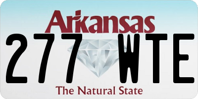 AR license plate 277WTE