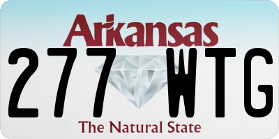 AR license plate 277WTG