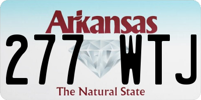 AR license plate 277WTJ