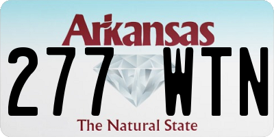 AR license plate 277WTN