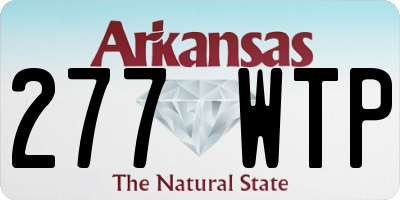 AR license plate 277WTP