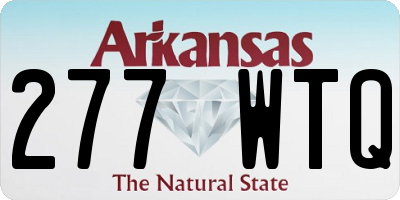AR license plate 277WTQ