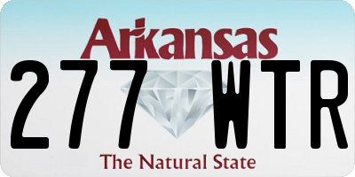 AR license plate 277WTR