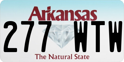 AR license plate 277WTW