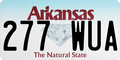 AR license plate 277WUA