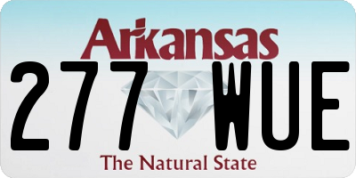AR license plate 277WUE