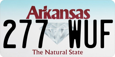 AR license plate 277WUF