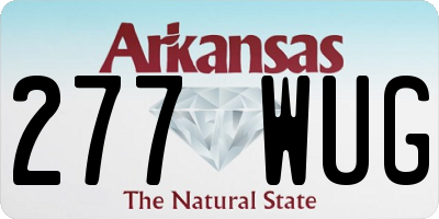 AR license plate 277WUG