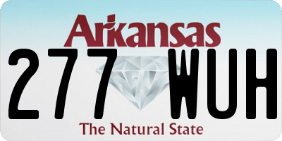 AR license plate 277WUH