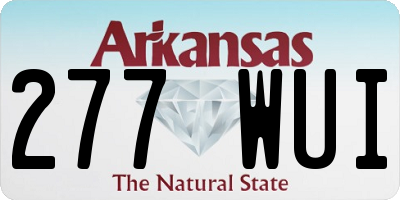 AR license plate 277WUI